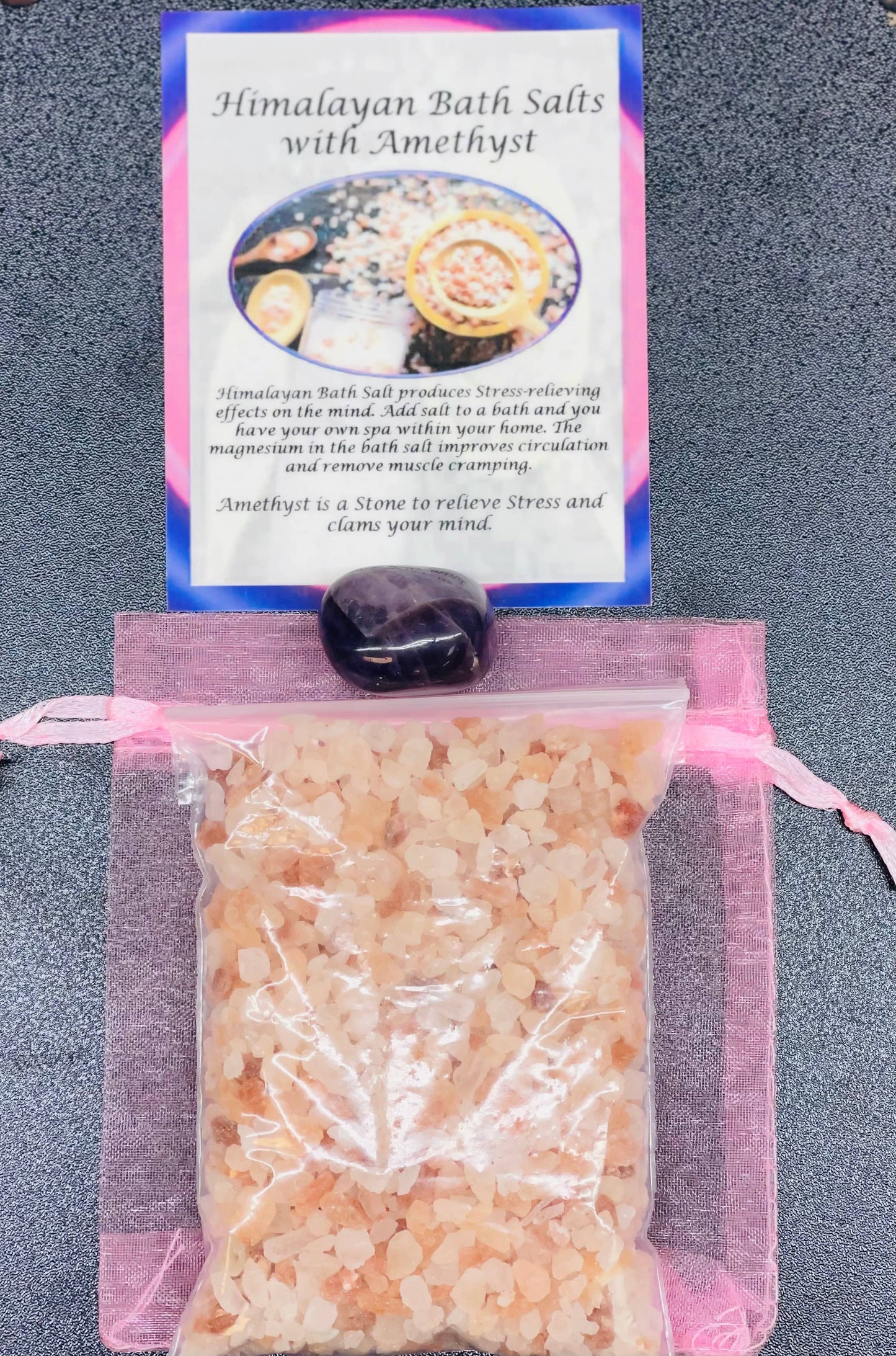 Himalayan Bath Salt with Amethyst Crystal